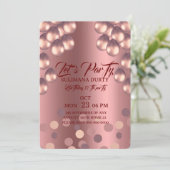 Rose Gold Birthday Invitation Template: Let's Part (Debout devant)
