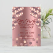 Rose Gold Birthday Invitation Template: Let's Part (Debout devant)