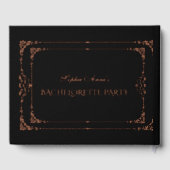 Rose Gold Black Flourt Frame Bachelorette Party (Verso)