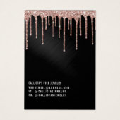 Rose Gold Black Parties scintillant Drives Earring (Dos)