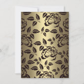 Rose Gold & Black & Tiara Invitation Anniversaire (Dos)