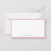 Rose Gold Blanc Simple Modèle Moderne Élégant (Devant)