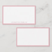 Rose Gold Blanc Simple Modèle Moderne Élégant (Devant / Derrière)