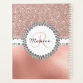 Rose Gold Bling Diamond Monogramme Girl (Dos)