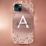 Rose Gold Bling Luxe Éparkle Parties scintillant M<br><div class="desc">Blush Pink - Rose Gold Bling Ombre Sparkle et Faux Metallic Foil Parties scintillant Girly Modern Monogramme Prénom et boîtier de téléphone intelligent initial. Veuillez contacter le concepteur pour les articles correspondants</div>