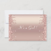 Rose Gold Blush Baby Girl Shower Invitation (Dos)