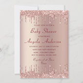 Rose Gold Blush Drives Baby shower Invitation (Devant)