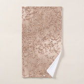Rose Gold Blush Pink Glam Sparkle Crackle Chic (Serviette à main)
