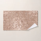 Rose Gold Blush Pink Glam Sparkle Crackle Chic (Serviette à main)