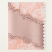 Rose Gold Blush rose Agate Géode Parties scintilla (Dos)
