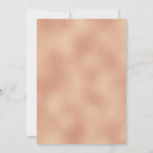 Rose Gold Border Faire-part de mariage moderne (Dos)