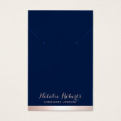 Rose Gold Border Navy Bijoux bleus (Devant)