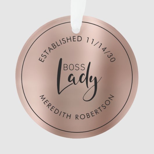 Rose Gold Boss Metallic Lady Date de création (devant)