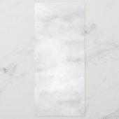 Rose Gold Botanical Floral Grey Menu Mariage (Dos)