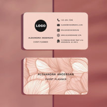 Rose Gold Botanische Bladeren Bloemist Logo