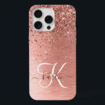 Rose Gold brossé Parties scintillant métallique No<br><div class="desc">Personnalisez facilement ce design branché de boîtier de téléphone chic avec une jolie parties scintillant brillante en or rose sur un arrière - plan métallique brossé en or rose.</div>