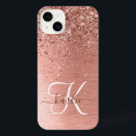 Rose Gold brossé Parties scintillant métallique No<br><div class="desc">Personnalisez facilement ce design branché de boîtier de téléphone chic avec une jolie parties scintillant brillante en or rose sur un arrière - plan métallique brossé en or rose.</div>