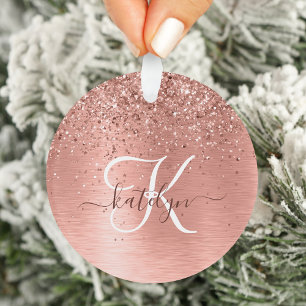 Rose Gold brossé Parties scintillant métallique No