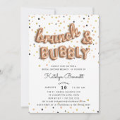 Rose Gold Brunch & Bubbly Bridal Shower Invitation (Devant)