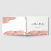 Rose Gold Brushstroke Bat mitzvah Livre d'or (Complet)