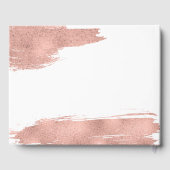 Rose Gold Brushstroke Bat mitzvah Livre d'or (Verso)