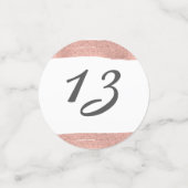 Rose Gold Brushstroke Bat mitzvah Table Confetti (Petit recto)