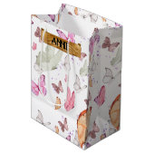 rose gold butterfly medium cadeauzakje (Voorkant Gekanteld)