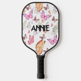 rose gold butterfly pickleball paddle