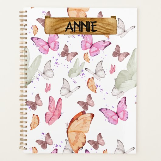 rose gold butterfly planner (Voorkant)