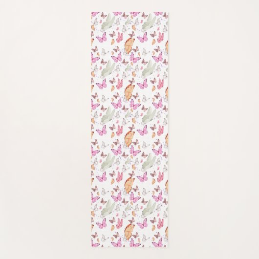 rose gold butterfly yogamat (Voorkant)
