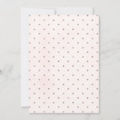 Rose Gold Calligraphie Christening Invitation (Dos)