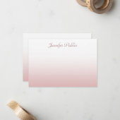 Rose Gold Calligraphié Nom de script Chic Modèle (Devant/Arrière en situation)