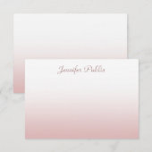 Rose Gold Calligraphié Nom de script Chic Modèle (Devant / Derrière)