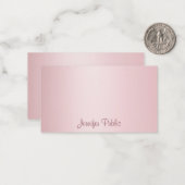 Rose Gold Calligraphié Script Monogramme Modèle (Devant/Arrière en situation)