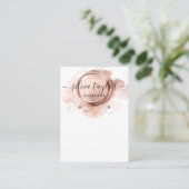Rose Gold Calligraphy art Earrage carte d'affichag (Debout devant)