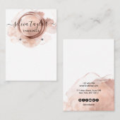 Rose Gold Calligraphy art Earrage carte d'affichag (Devant / Derrière)