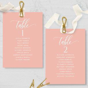 Rose Gold, Cartes de Plan de Table avec Noms des I