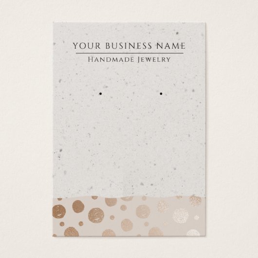 Rose Gold Cercles d'oreille moderne Cartes d'affic (Devant)