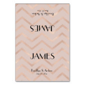 Rose Gold Chevron Mariage Cartes de Place (Par défaut)