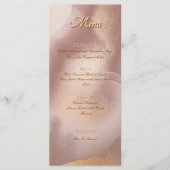 Rose Gold Chic Plat Menu (Voorkant)