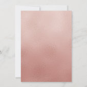 Rose Gold Christening Baptême Invitation (Dos)