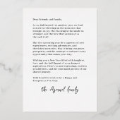 Rose Gold Classic Oval Photo Carte de Noël (Verso)