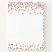 Rose Gold Confetti Blanc 30e anniversaire Livre d' (Dos)