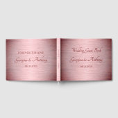 Rose Gold Copper Bourgogne Mariage Livre d'invité (Complet)