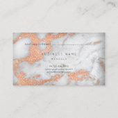 Rose Gold Copper Grey Carrara Marbre Rendez-vous (Dos)