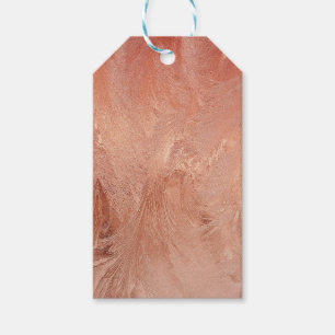 Rose Gold Copper Texture Étiquettes métalliques