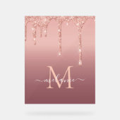Rose Gold Custom Letter Nom Signes acryliques (Recto)