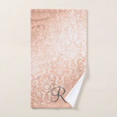 Rose Gold Damassé Monogrammé (Serviette à main)