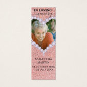 Rose Gold Diamonds Photo Memorial Funeral Signet (Devant)