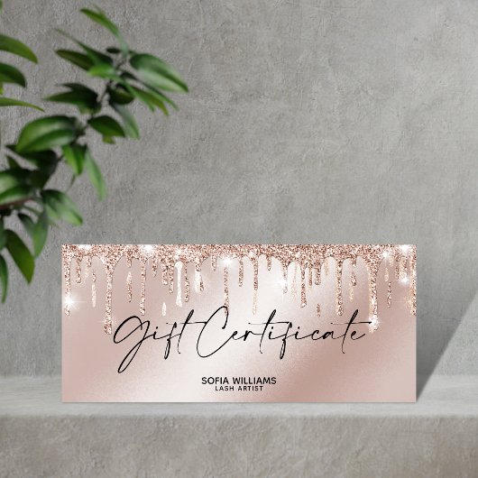 Rose Gold Drift Certificat cadeau Carte cadeau ajo